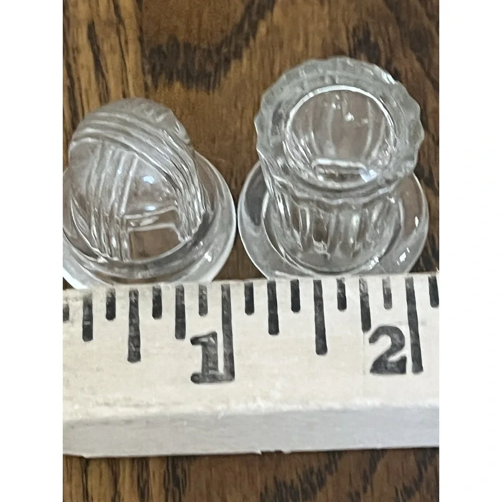 Vintage Percolator Coffee Pot Glass Replacement Tops Set of Two
